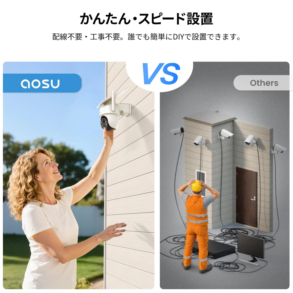 ソーラーカメラ D1 クラシック(6 カメラ)+ ビデオドアベルプロ + フラッドライトカメラプロ + インドアカメラ P1 プロ