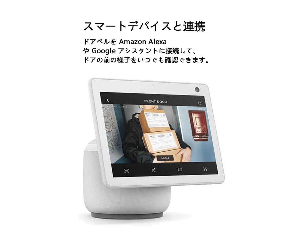 Connect the doorbell to Amazon Alexa and Google Assistant check-in anytime on what