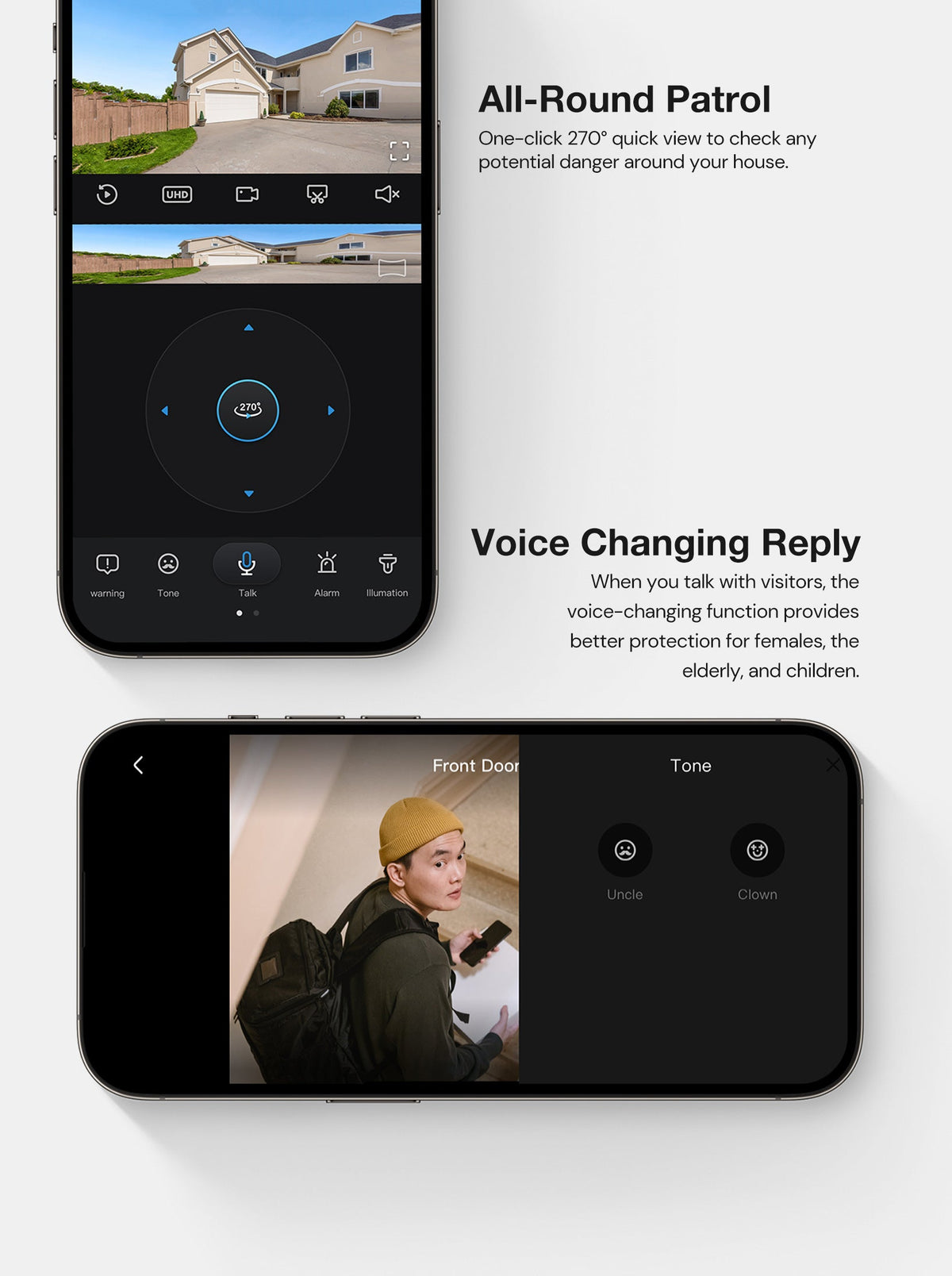 all-round patrol and voice changing reply